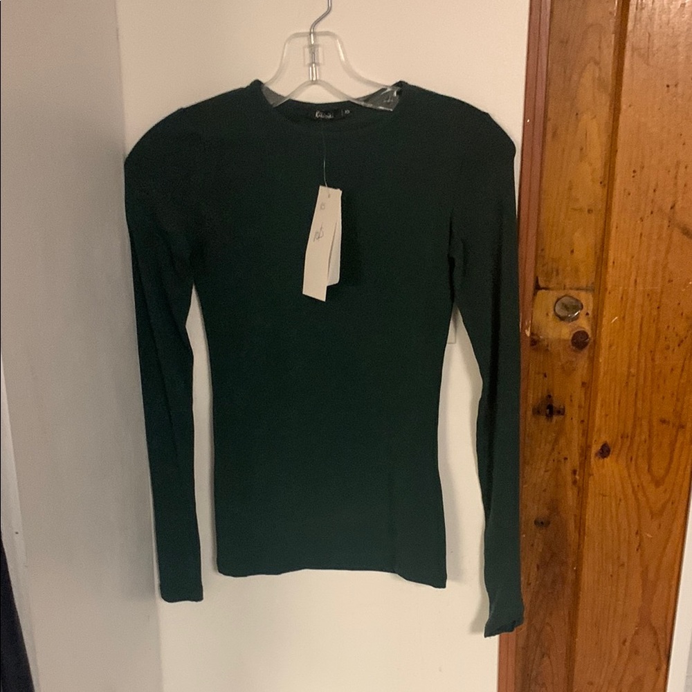 Dark Green Long Sleeve Top